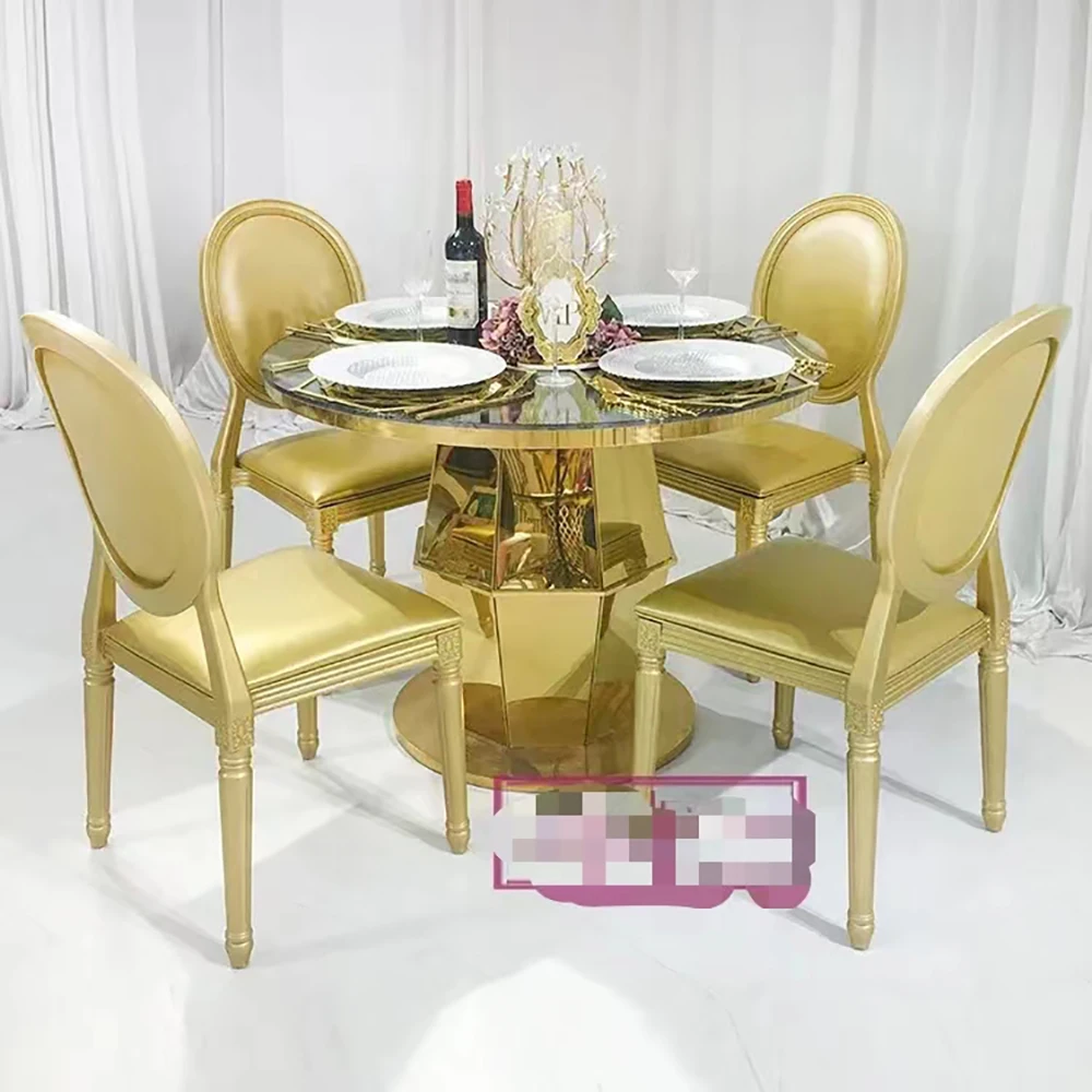 круглый современный каркас из нержавеющей стали купить мебель для мероприятий мебель золотой металлический стол для торта для вечеринки