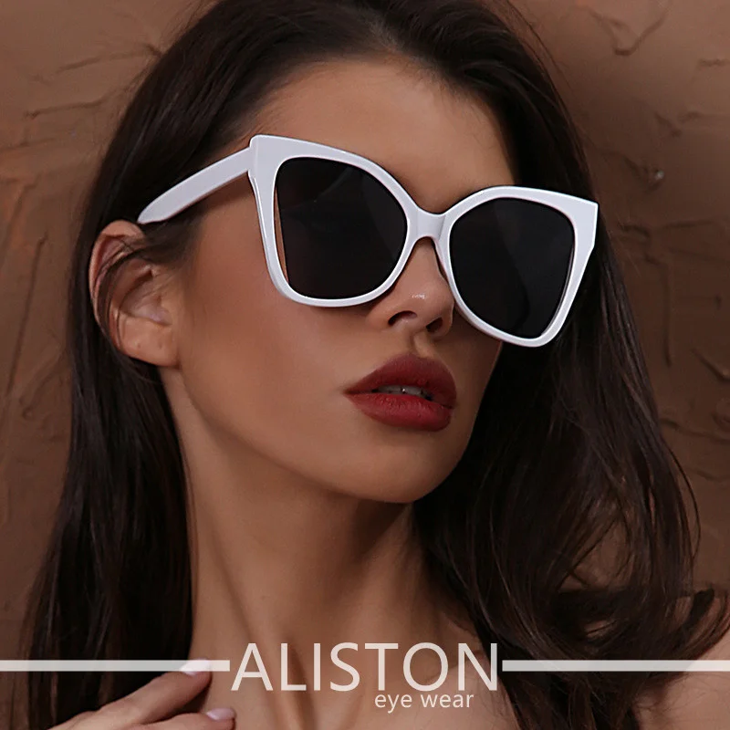 Солнцезащитные очки 2022 для женщин, большие кошачьи глаза, солнцезащитные очки-бабочки, корейская версия, модное шоу, простое растушевывание